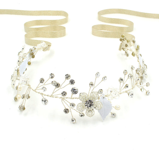 Corona de Novia de Cristal y Perlas Europeo - Tocado Nupcial Artesanal - Image 6