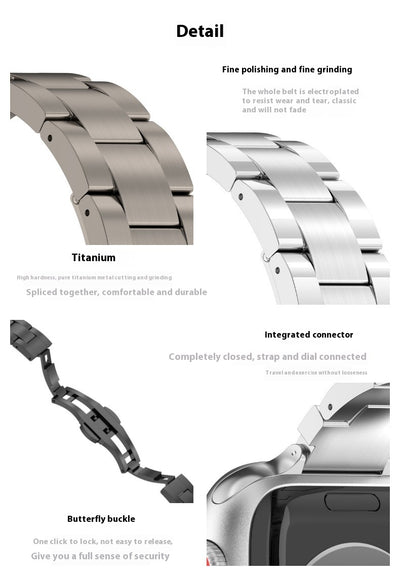 Correa de Reloj Inteligente en Titanio - Compatible con iWatch - Image 12