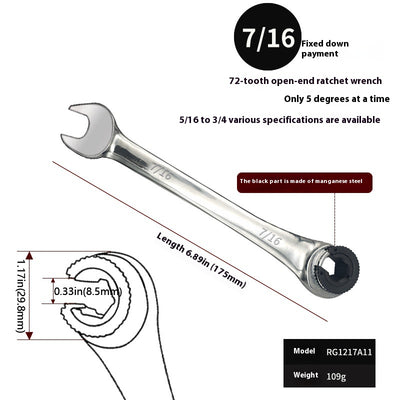 Llave Inglesa Ajustable con Carraca de Tubo Abierto - Image 16