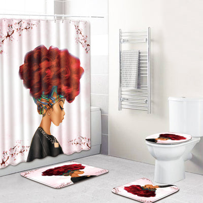 Juego de Tapete y Cortina de Baño Antideslizante - Image 3