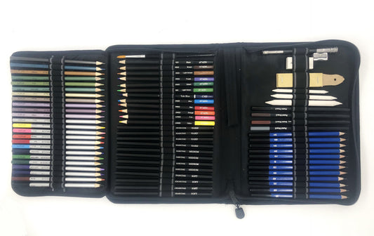 Set de 72 Lápices de Colores Profesionales con Carboncillos y Pinceles para Dibujo Artístico - Image 2