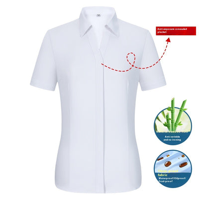 Camiseta Manga Corta Impermeable, Resistente al Aceite y Manchas - Image 4