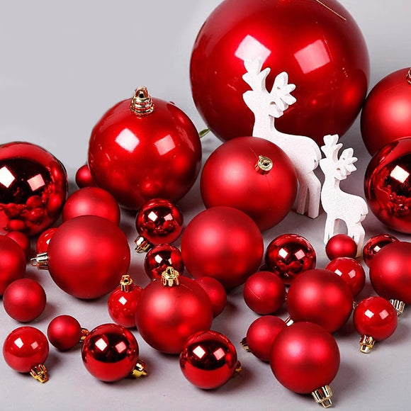 Bola de Navidad Roja Electrochapada - Adorno Colgante para Árbol