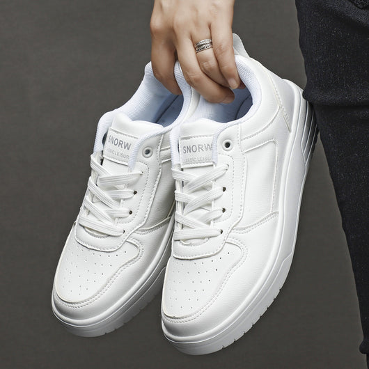 Zapatillas Blancas Para Parejas - Tenis Blancos Puros Para Hombre Primavera y Otoño - Image 23