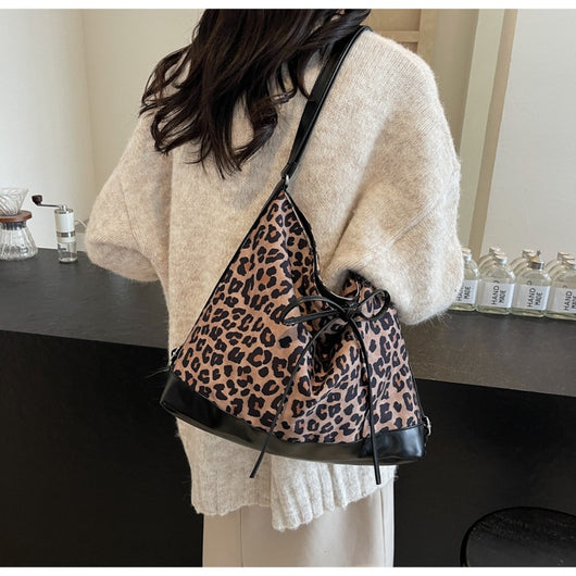 Mochila de Moda con Estampado Leopardo de Gran Capacidad Multiusos - Image 10