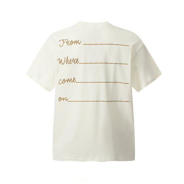 Playera de Hombre con Estampado Castillo Abstracto