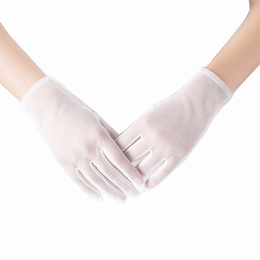 Guantes Cortos de Seda Negra - Elegancia y Sofisticación - Image 4