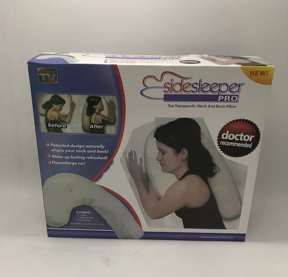 Almohada Ergonómica para Dormir de Lado - Soporte Cervical y Espinal