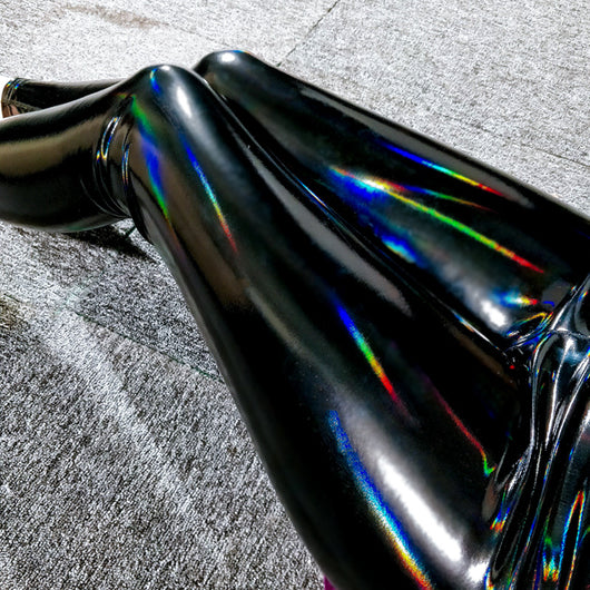 Leggins de Cuero PU Brillante Cintura Alta Talla XL - Efecto Charol Sexy - Image 4