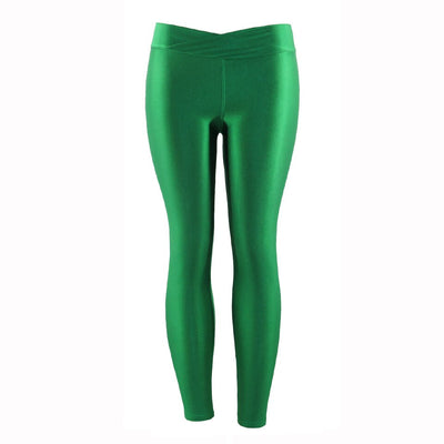Pantalones Capri Elásticos Talle Bajo Brillante en Colores Neón para Mujer - Image 6