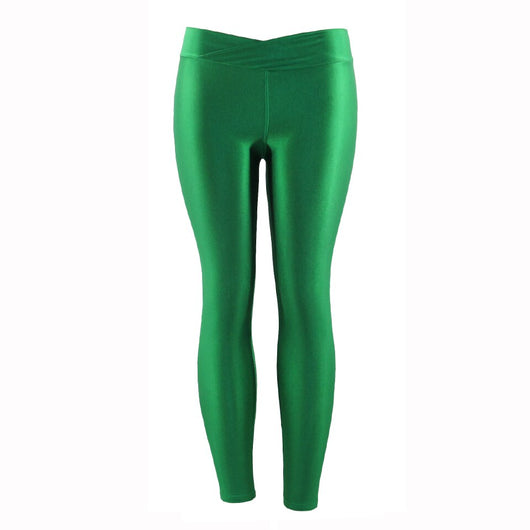 Pantalones Capri Elásticos Talle Bajo Brillante en Colores Neón para Mujer - Image 6
