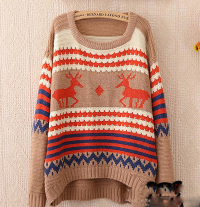 Suéter Holgado para Mujer con Estampado de Cervatillo - Image 11