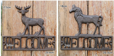 Placa de Bienvenida Retro en Hierro para Puerta y Jardín - Image 15