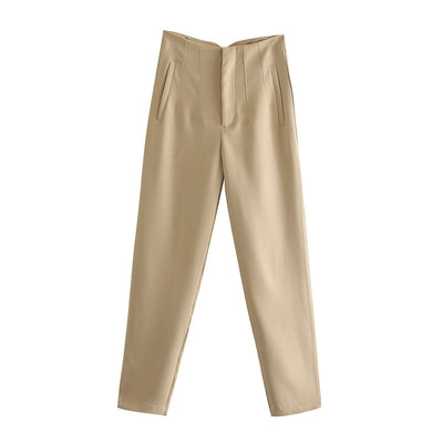 Pantalones de Trabajo Elegantes Cintura Alta para Mujer - Ajuste Slim Fitness - Image 9