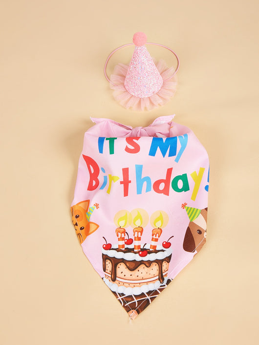 Babero Triangular Estampado con Diseño de Perrito para Cumpleaños - Image 31
