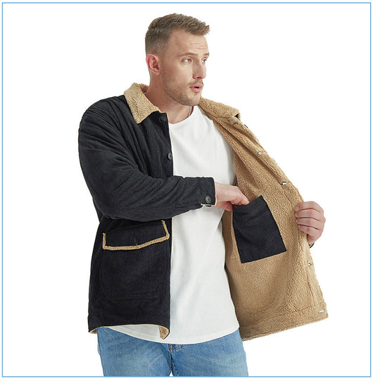 Chaqueta de Cachemira Gruesa para Hombre - Corte Holgado y Casual - Image 41
