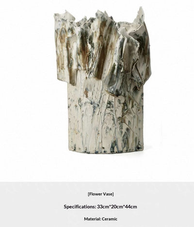 Jarrón Cerámico Wabi-Sabi Escultural para Sala de Estar - Image 7