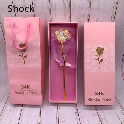 Conjunto de Rosas Doradas Luminosas 24K - Image 38
