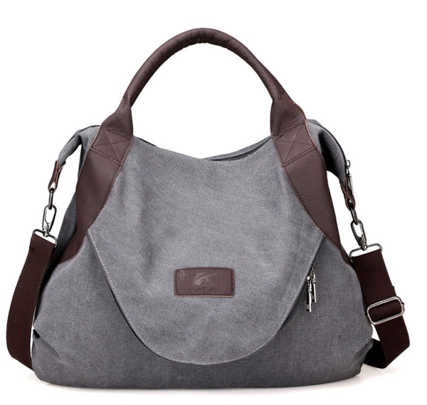Bolsa de Lona Vintage Minimalista - Bandolera Retro para Mujer - Image 14