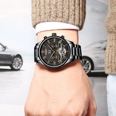 Reloj Mecánico Tourbillon Hueco KINYUED - Image 5