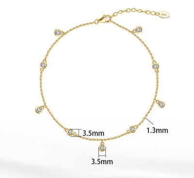 Tobillera Elegante con Dije de Circonio - Diseño Minimalista - Image 6