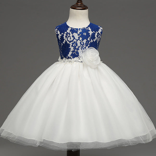 Vestido Retro de Encaje Europeo para Niña - Falda Elegante para Celebraciones - Image 4