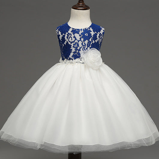 Vestido Retro de Encaje Europeo para Niña - Falda Elegante para Celebraciones - Image 4