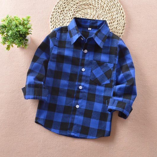 Camisa Cuadriculada Infantil de Algodón para Niños y Niñas - Image 20