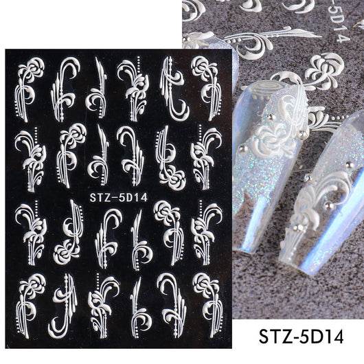 Ornamento para Uñas con Relieve de Rosa Tridimensional - Image 19