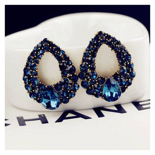 Aretes de Diamante Zafiro Gota de Agua - Diseño Elegante - Image 2