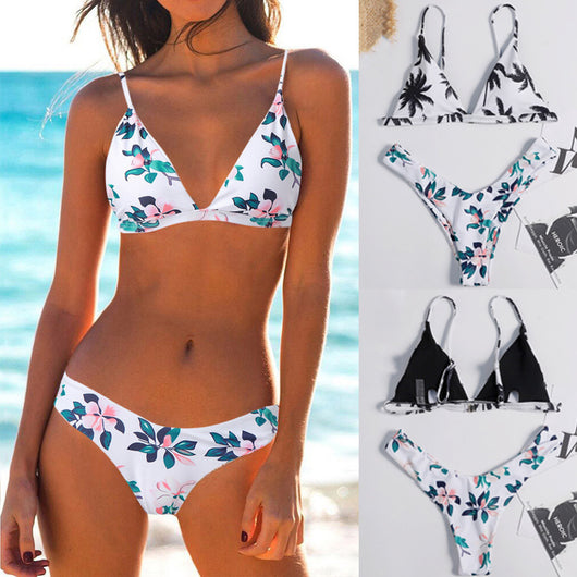 Traje de Baño Strapless Espalda Descubierta para Mujer
