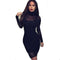 Vestido largo transparente con forro para mujer