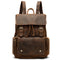 Mochila de Cuero Crazy Horse con Solapa