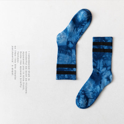 Calcetines para Parejas Tubo Alto Otoño Invierno con Diseño de Rayas - Image 24