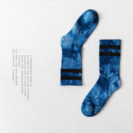 Calcetines para Parejas Tubo Alto Otoño Invierno con Diseño de Rayas - Image 24