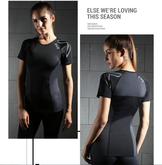 Conjunto de Yoga y Running para Mujer - Remera Deportiva Ajustada de Compresión - Image 3