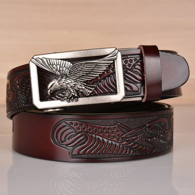 Cinturón de Cuero para Hombre con Águila Grabada - Image 9