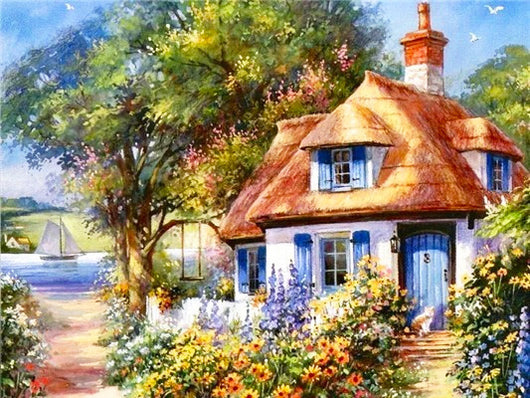 Cuadro de Diamantes 5D DIY - Pintura de Paisaje para el Hogar - Image 18