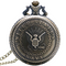 Reloj de Bolsillo Vintage con Patrón Águila en Bronce Verde