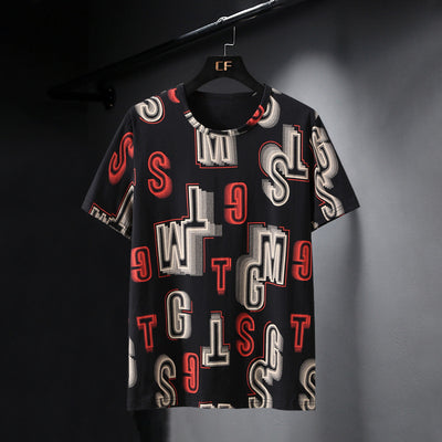 Playera Ice Silk Cuello Redondo Manga Corta Suelta Fresca - Image 12