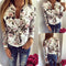 Sudadera Deportiva Niña Talla Grande con Estampado Floral Manga Larga