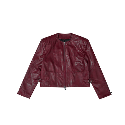 Abrigo de Cuero para Hombre con Hombros Acolchados Texturizados - Image 5
