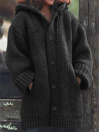 Cardigan Sudadera con Capucha de Largo Medio - Image 4