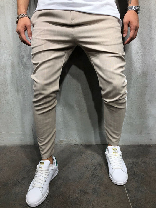 Pantalones Casuales para Hombre con Diseño de Rayas y Combinación de Colores - Image 5