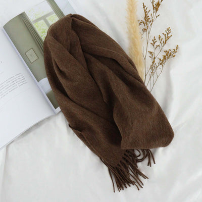 Bufanda de Lana Premium Gruesa para Invierno - Colores Sólidos Versátiles - Image 14