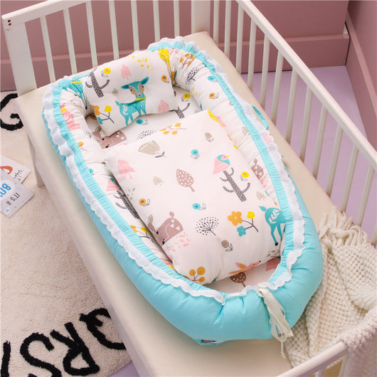 Cuna Portátil Desmontable y Lavable para Bebé con Edredón - Image 8