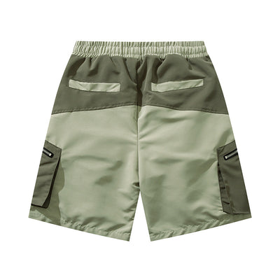 Shorts de Trabajo Patchwork Contraste para Hombre - Casual y Versátil - Image 5