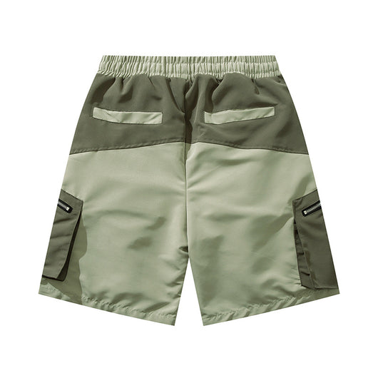 Shorts de Trabajo Patchwork Contraste para Hombre - Casual y Versátil - Image 5