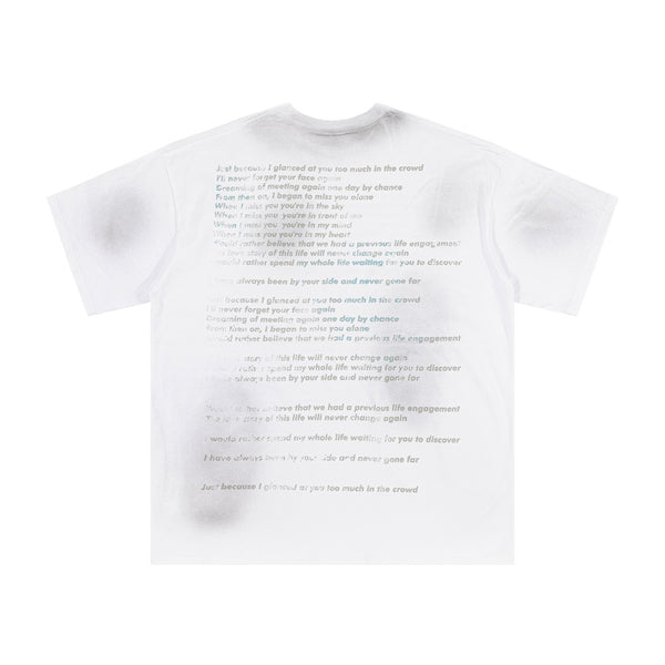 Camiseta de Algodón con Estampado de Letras para Hombre