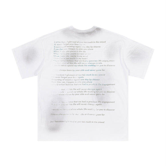 Camiseta de Algodón con Estampado de Letras para Hombre